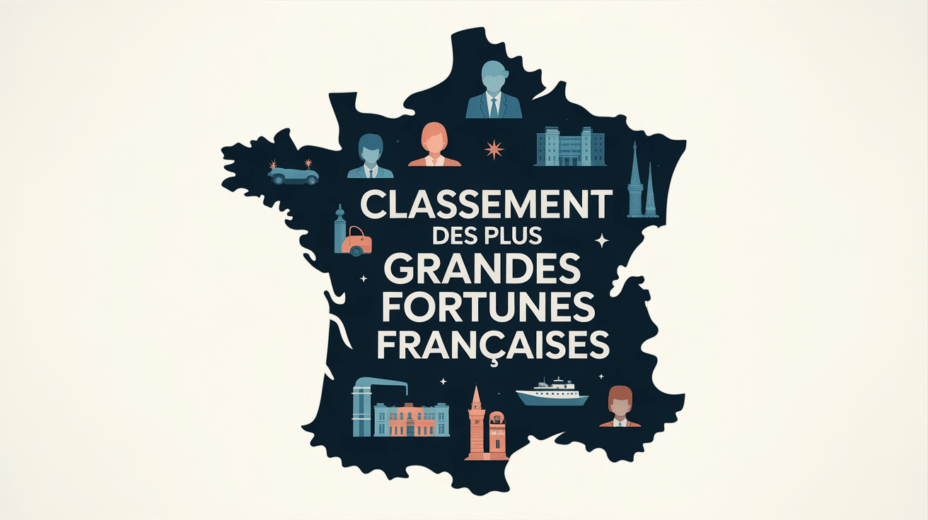 Graphique illustrant la répartition des grandes fortunes en France